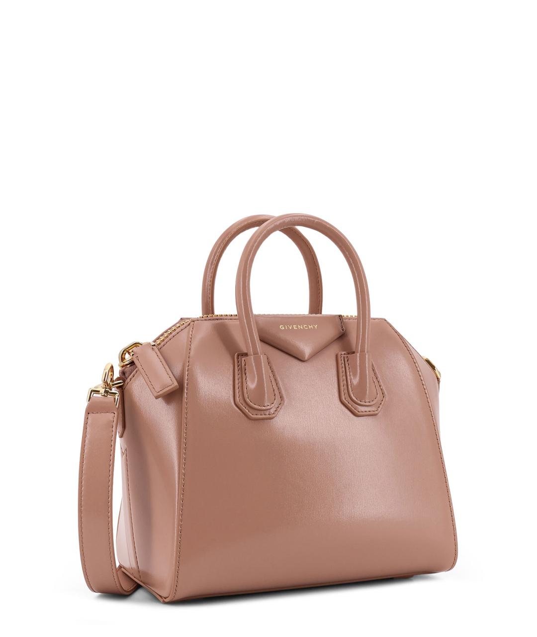 GIVENCHY Розовая кожаная сумка тоут, фото 3