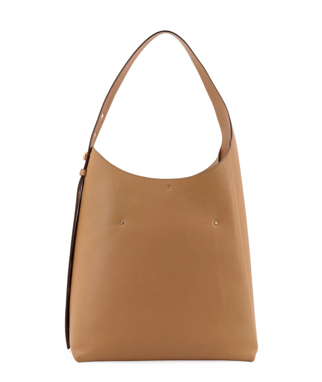 TORY BURCH Бежевая кожаная сумка тоут, фото 2