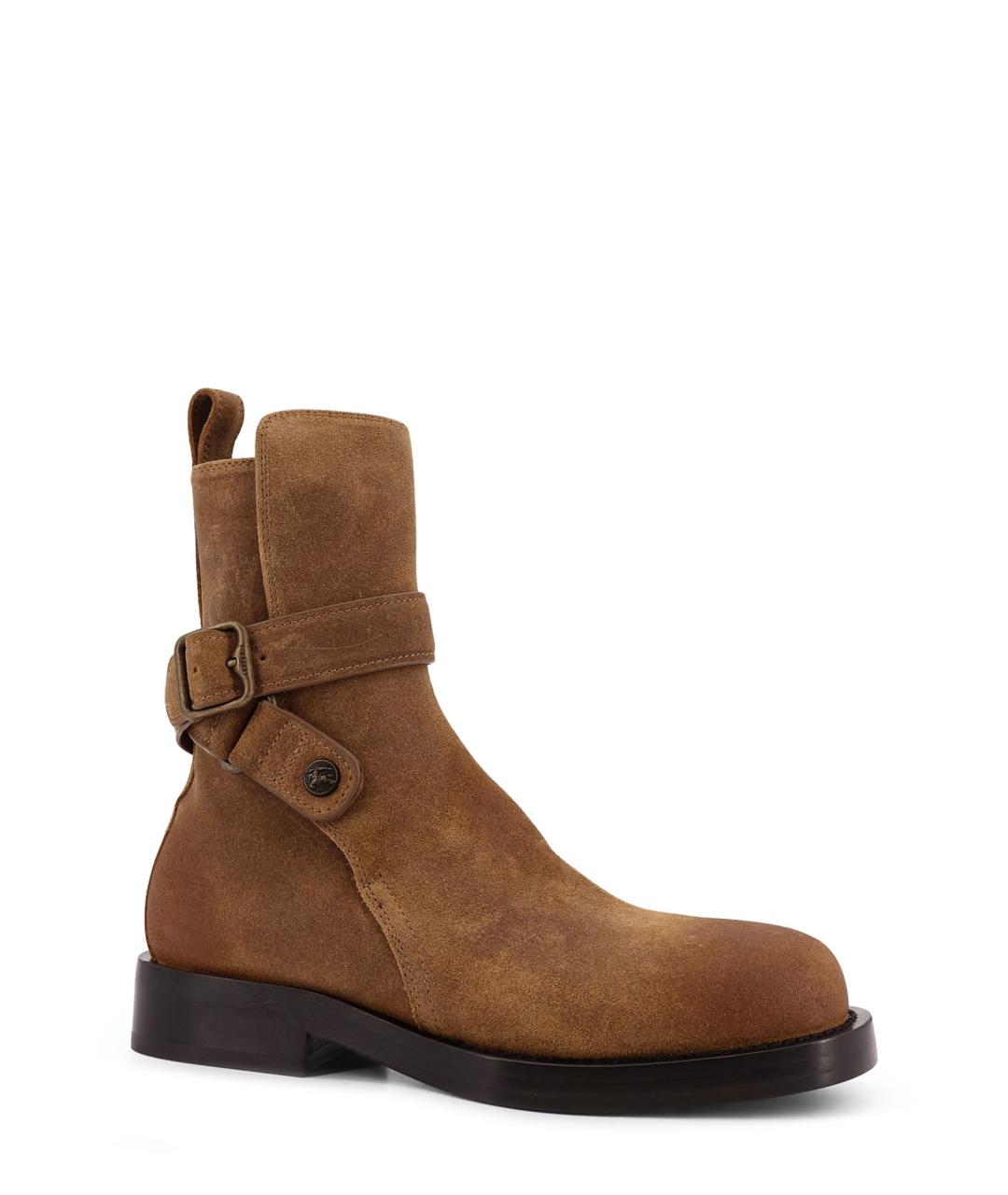 BURBERRY Коричневые замшевые ботинки, фото 2