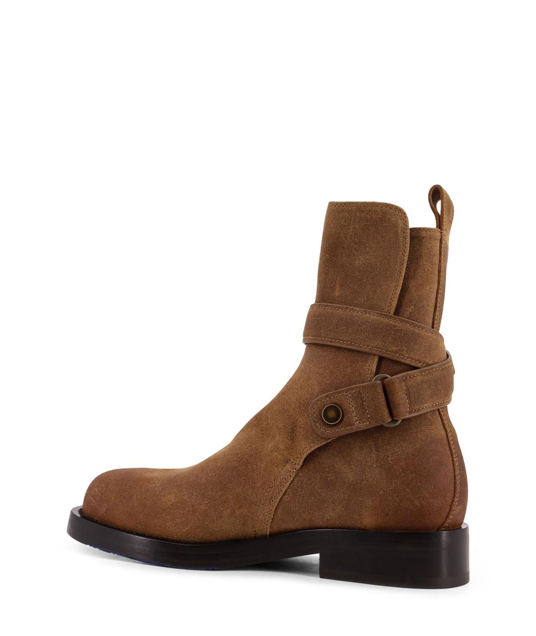 BURBERRY Коричневые замшевые ботинки, фото 3