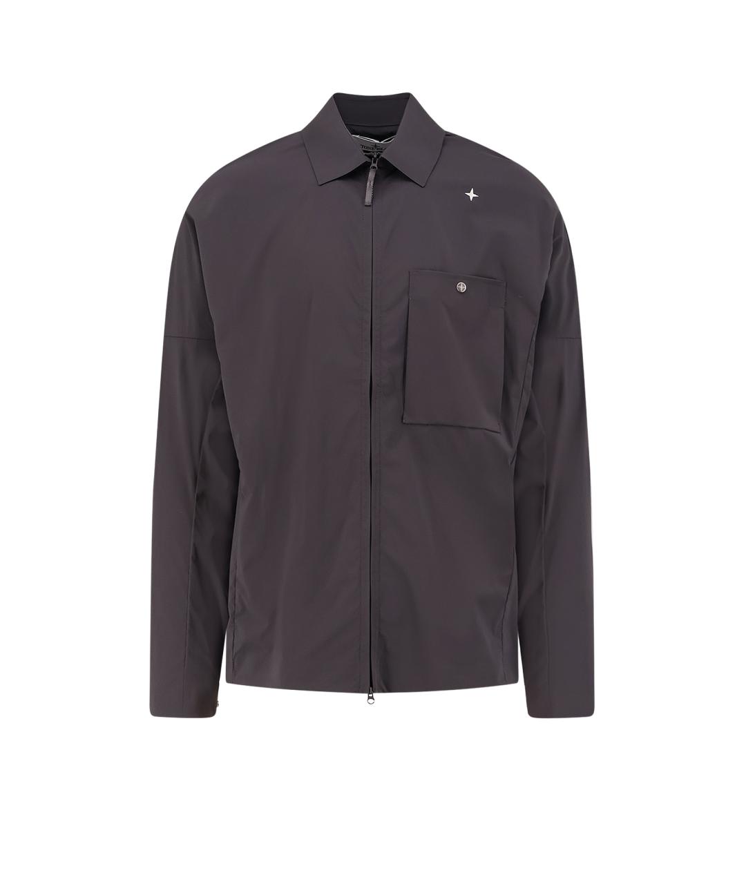 STONE ISLAND Серая полиамидовая куртка, фото 1
