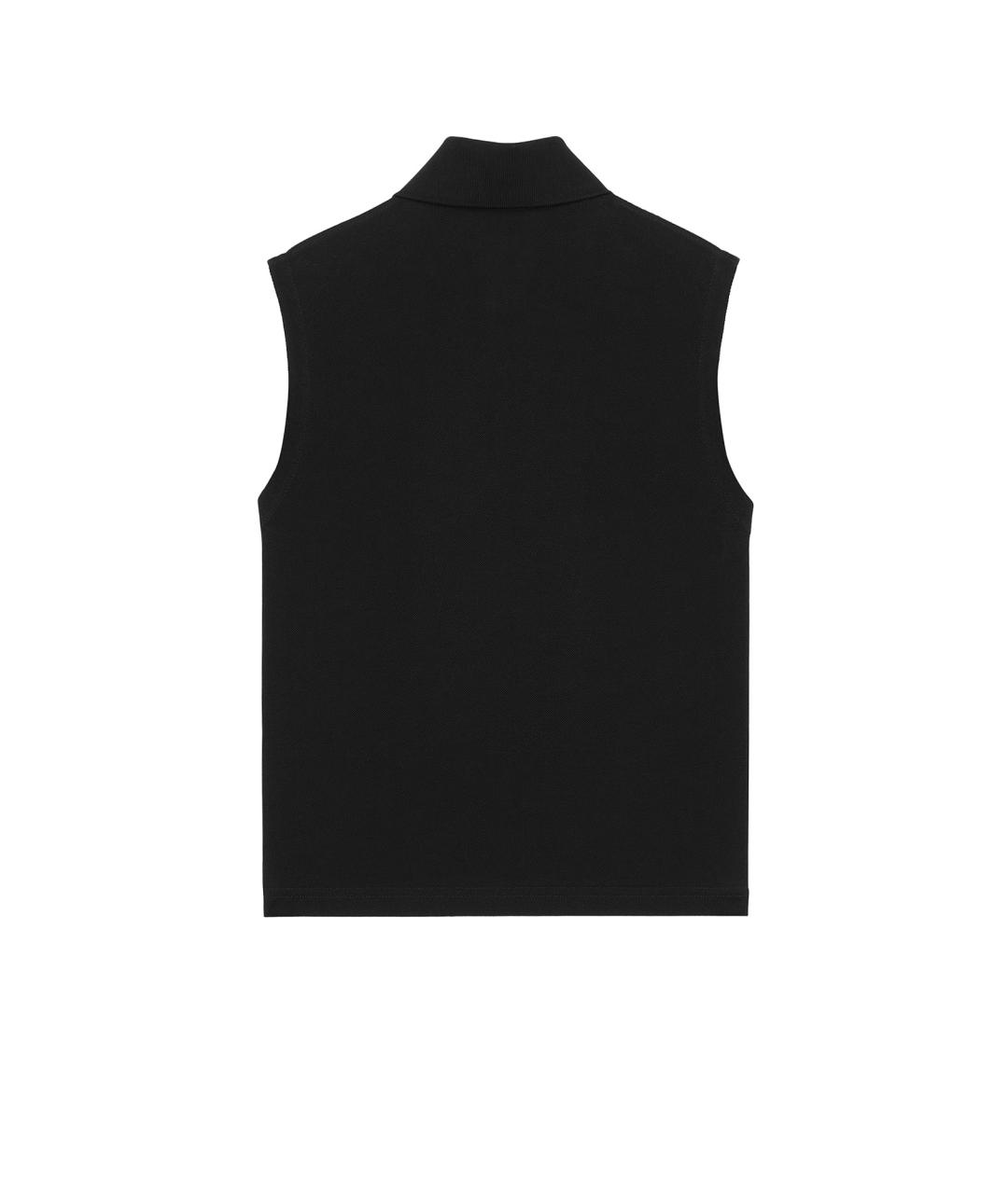 SAINT LAURENT Черная хлопковая майка, фото 2