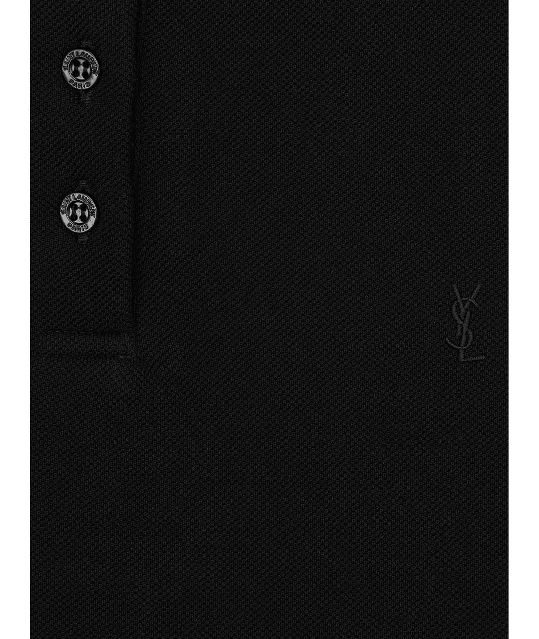 SAINT LAURENT Черная хлопковая майка, фото 3