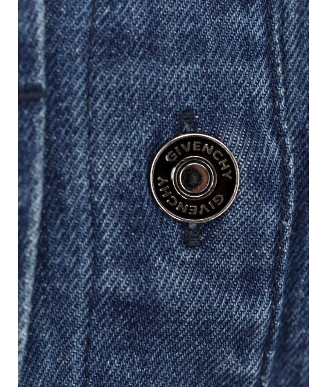 GIVENCHY Синее хлопковое коктейльное платье, фото 3