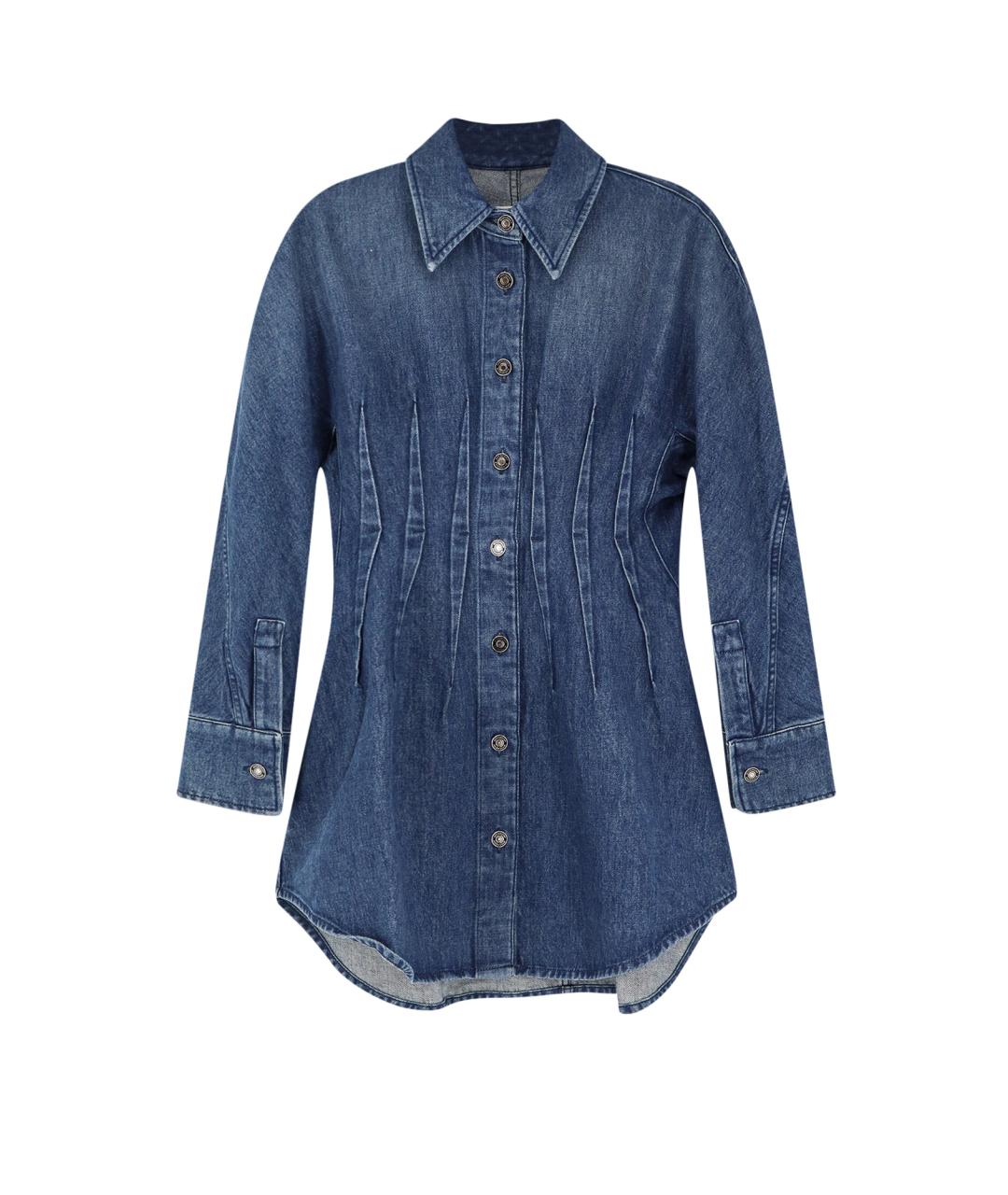 GIVENCHY Синее хлопковое коктейльное платье, фото 1