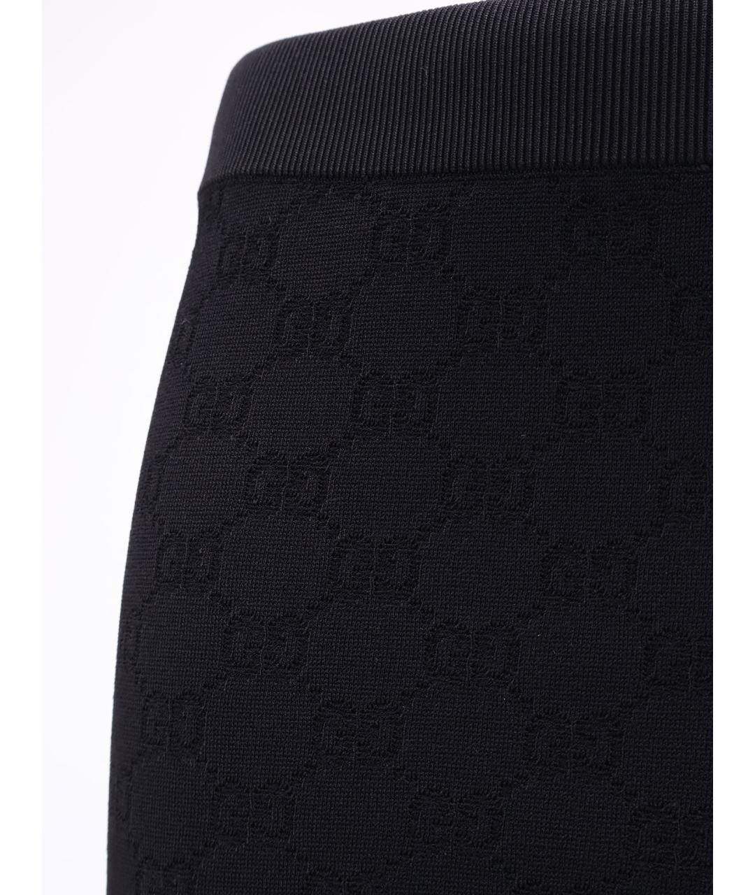 GUCCI Черные вискозные леггинсы и велосипедки, фото 3