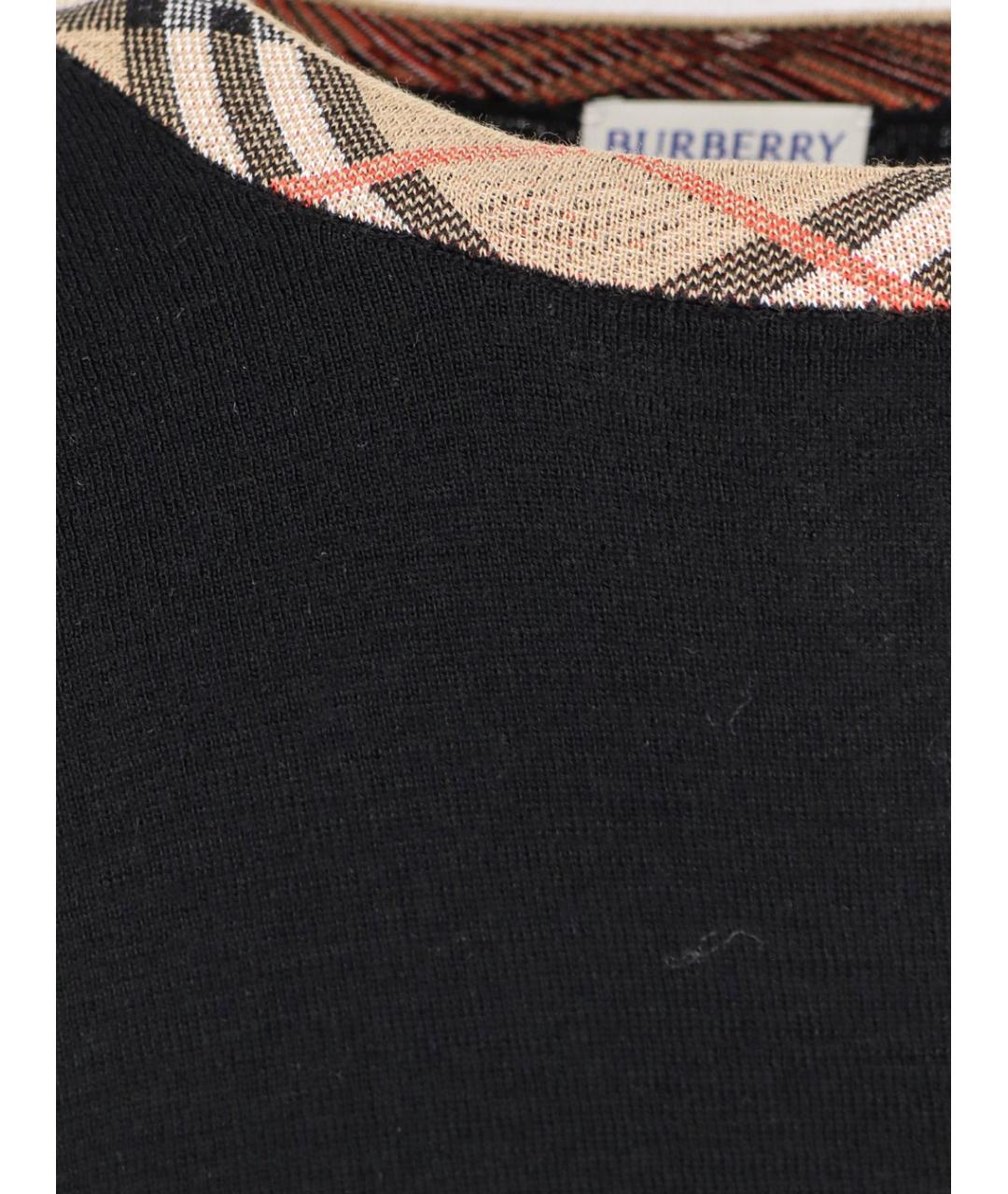 BURBERRY Черный шерстяной джемпер / свитер, фото 3