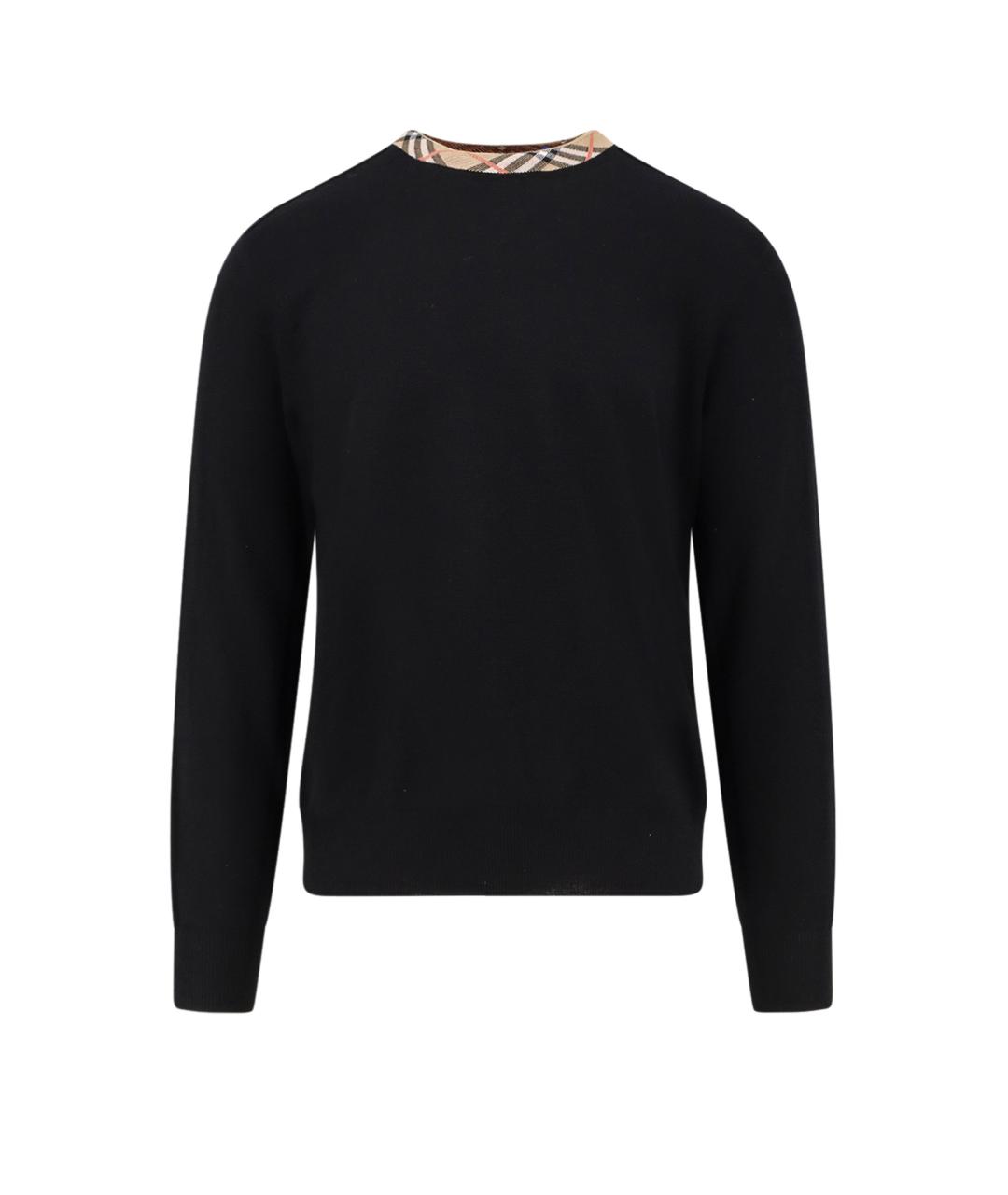 BURBERRY Черный шерстяной джемпер / свитер, фото 1