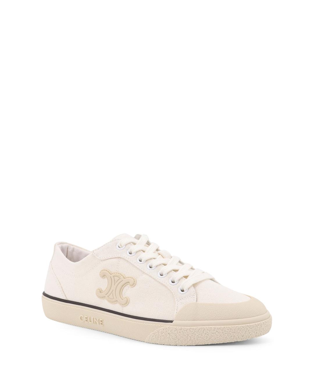 CELINE Белые текстильные кеды, фото 2