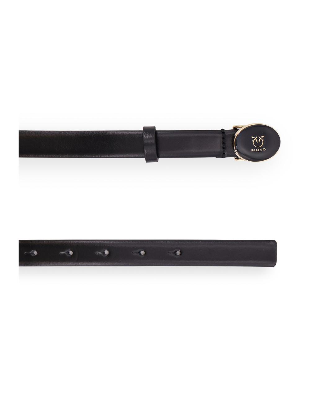 PINKO Черный кожаный ремень, фото 2
