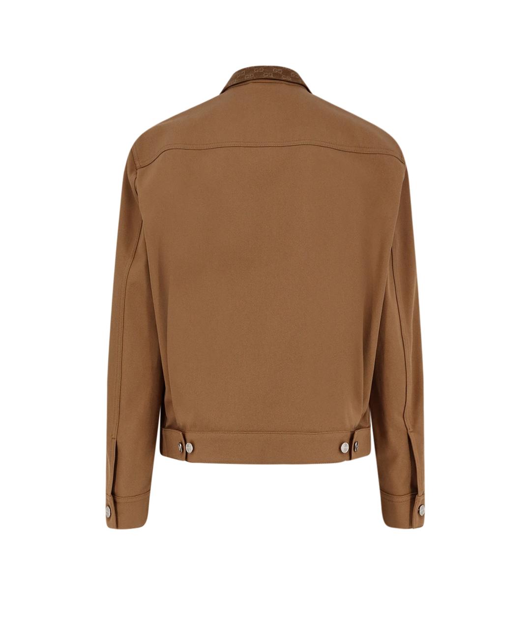 GUCCI Коричневая хлопковая куртка, фото 2