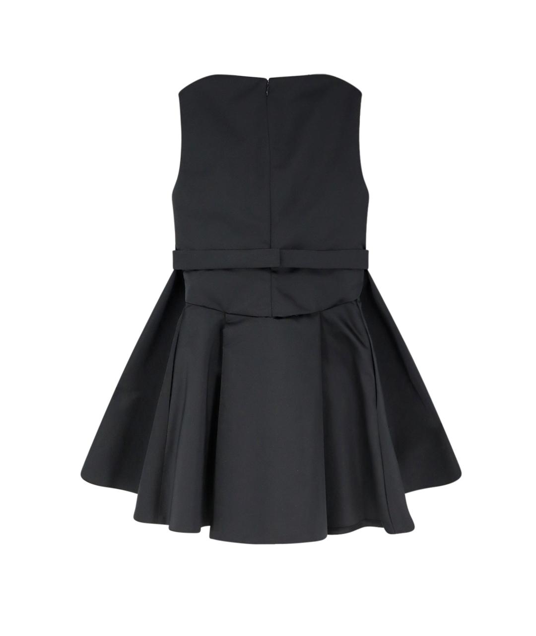 ALEXANDER MCQUEEN Черное полиэстеровое коктейльное платье, фото 2