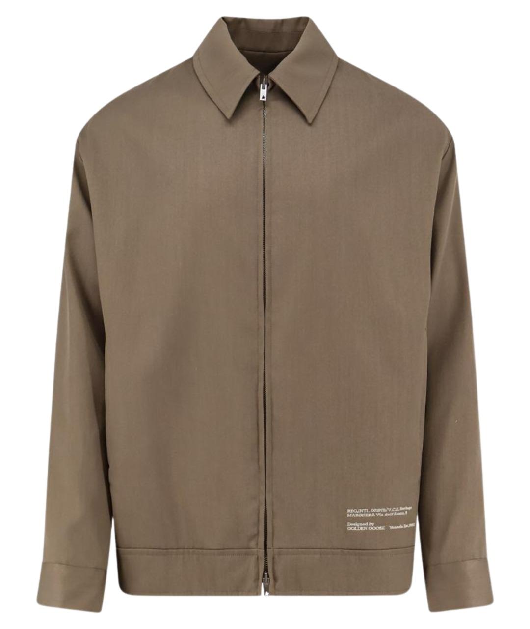 GOLDEN GOOSE DELUXE BRAND Коричневая шерстяная куртка, фото 1