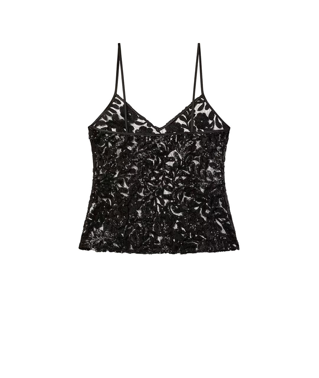 GOLDEN GOOSE DELUXE BRAND Черная полиэстеровая майка, фото 2