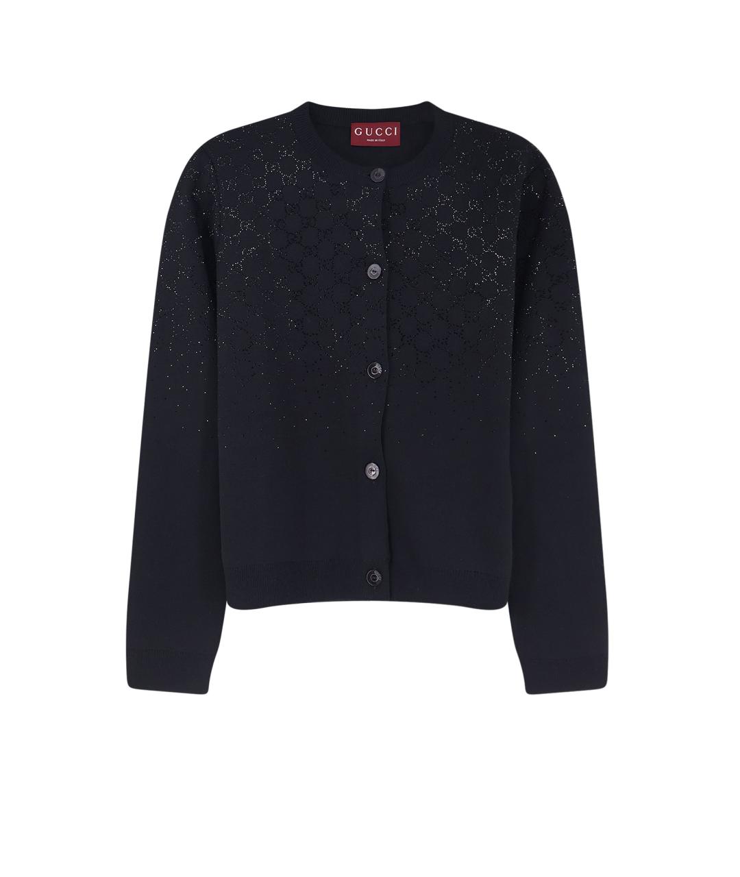 GUCCI Черный шерстяной кардиган, фото 1