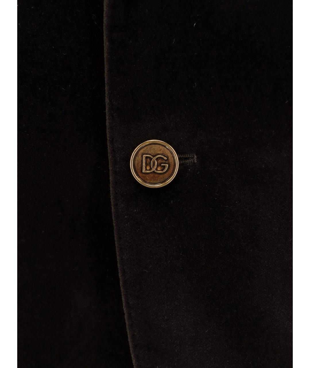 DOLCE&GABBANA Коричневый хлопковый пиджак, фото 3