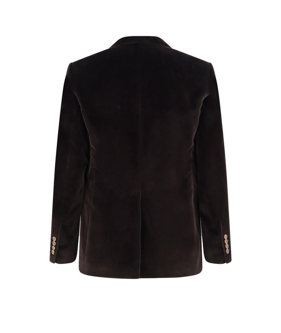 DOLCE&GABBANA Коричневый хлопковый пиджак, фото 2