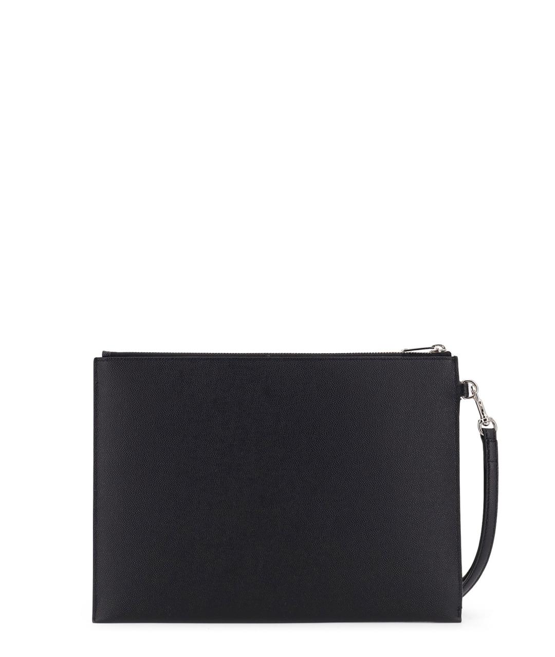 SAINT LAURENT Черная кожаная папка для документов, фото 2