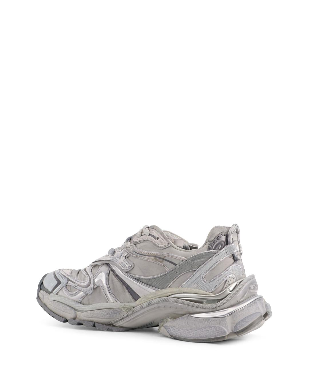 BALENCIAGA Серые синтетические низкие кроссовки / кеды, фото 3