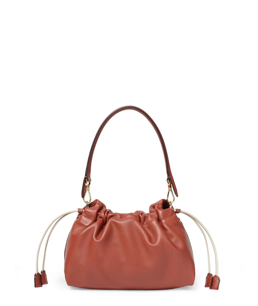 FENDI Оранжевая кожаная сумка через плечо, фото 2