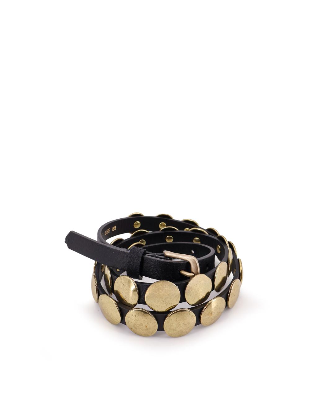 GOLDEN GOOSE DELUXE BRAND Черный кожаный ремень, фото 2