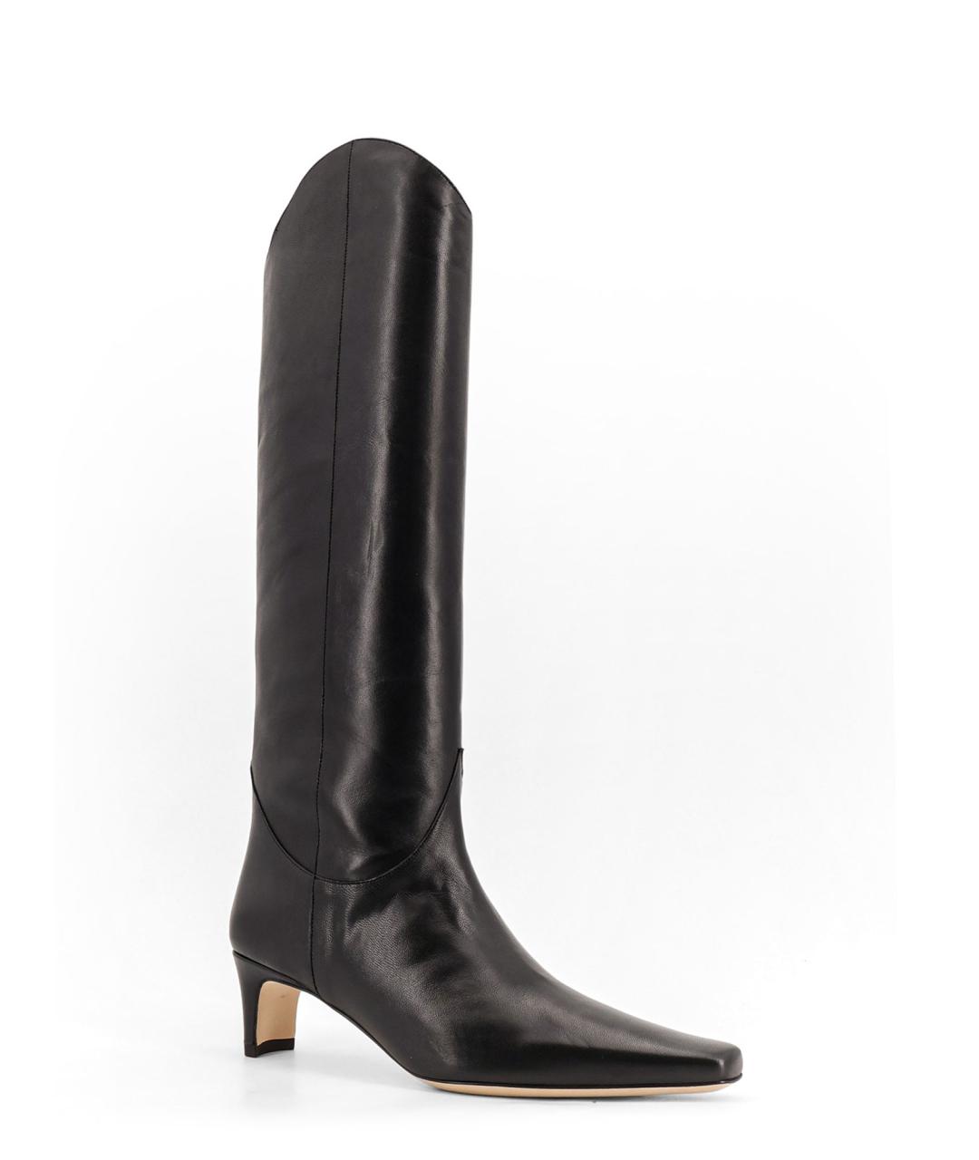 STAUD Черные кожаные сапоги, фото 2