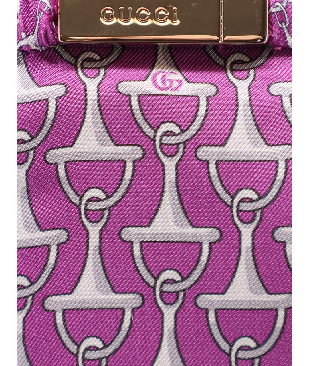 GUCCI Розовая шелковая юбка миди, фото 3