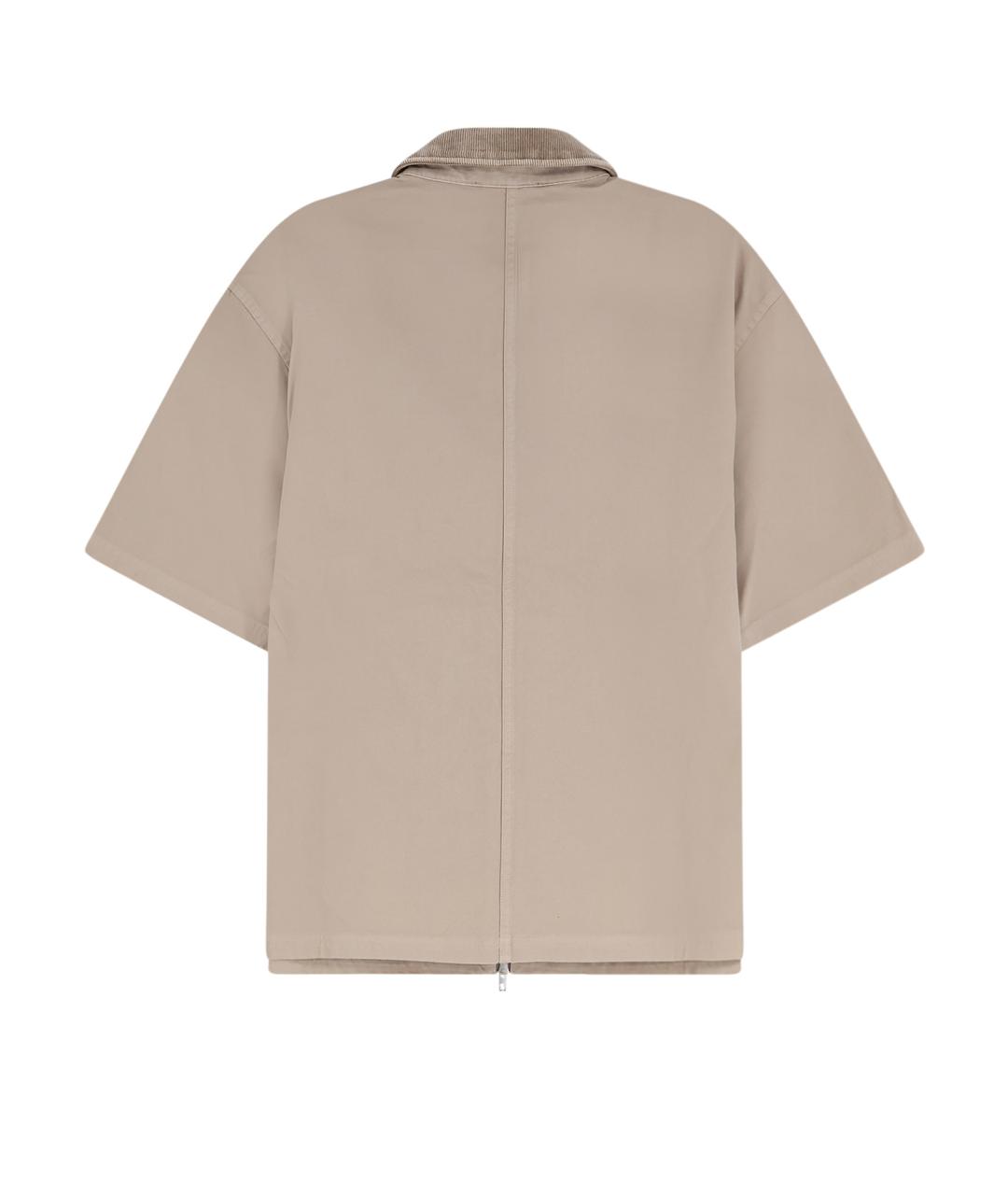 REPRESENT Бежевая хлопковая кэжуал рубашка, фото 2