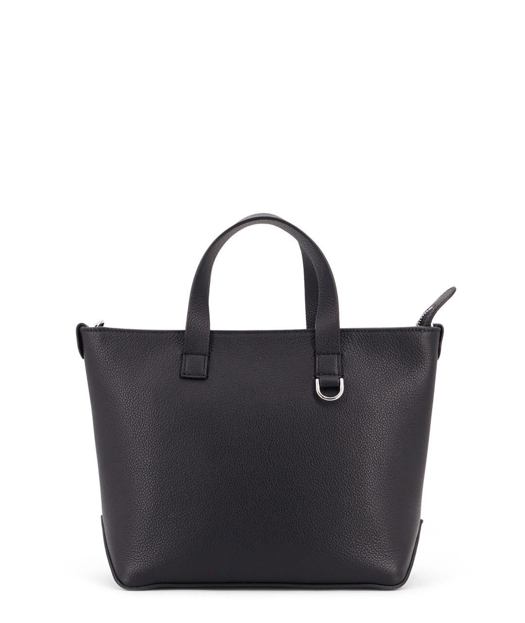 FENDI Черная кожаная сумка тоут, фото 1