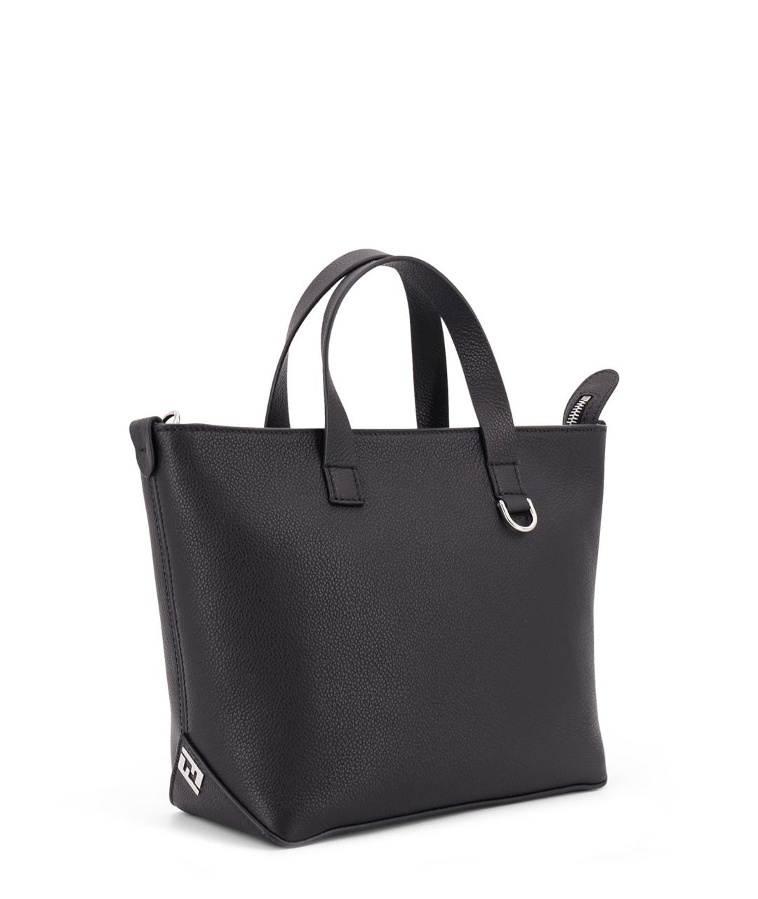 FENDI Черная кожаная сумка тоут, фото 3