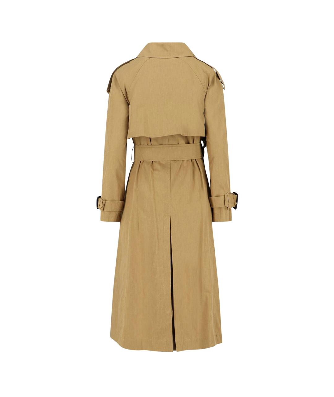 BURBERRY Бежевый полиэстеровый тренч/плащ, фото 2