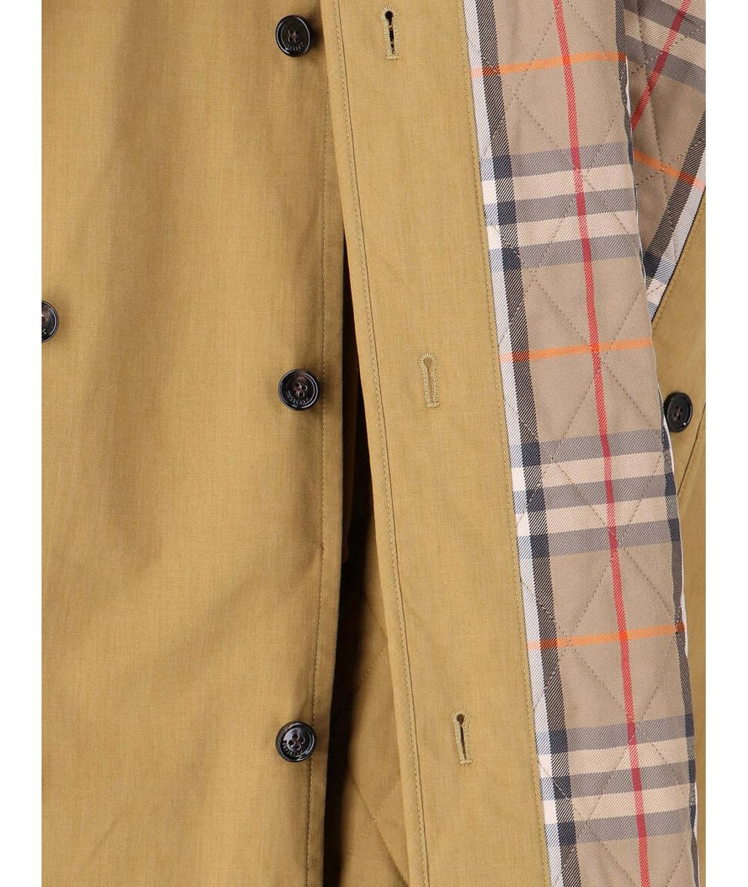 BURBERRY Бежевый полиэстеровый тренч/плащ, фото 3