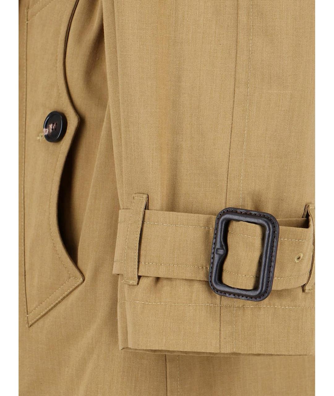 BURBERRY Бежевый полиэстеровый тренч/плащ, фото 4