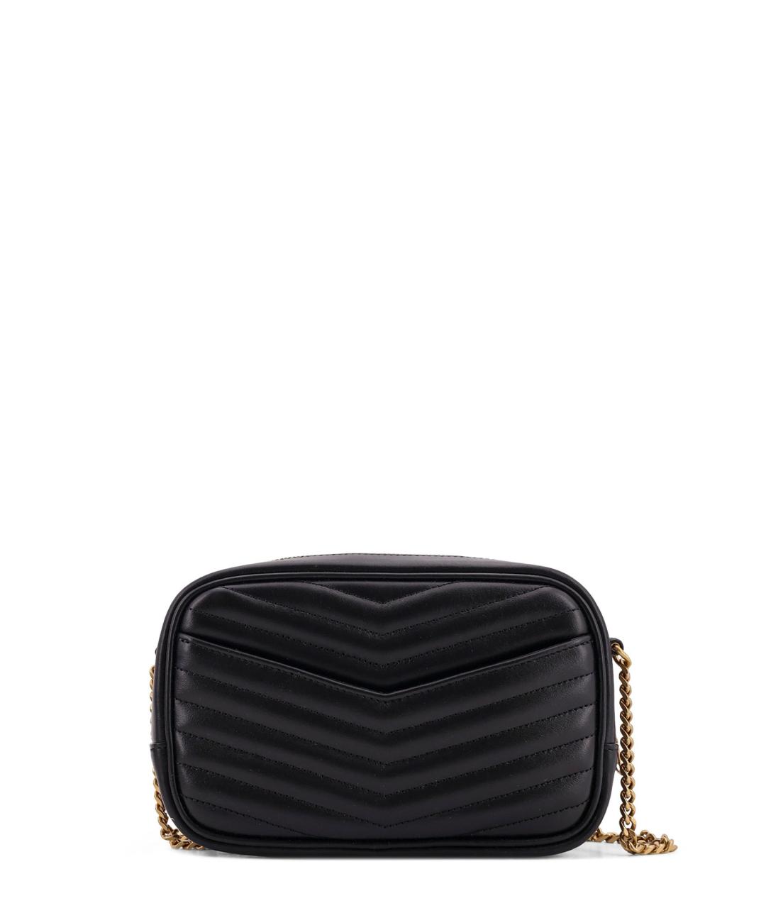 SAINT LAURENT Черная кожаная сумка через плечо, фото 2