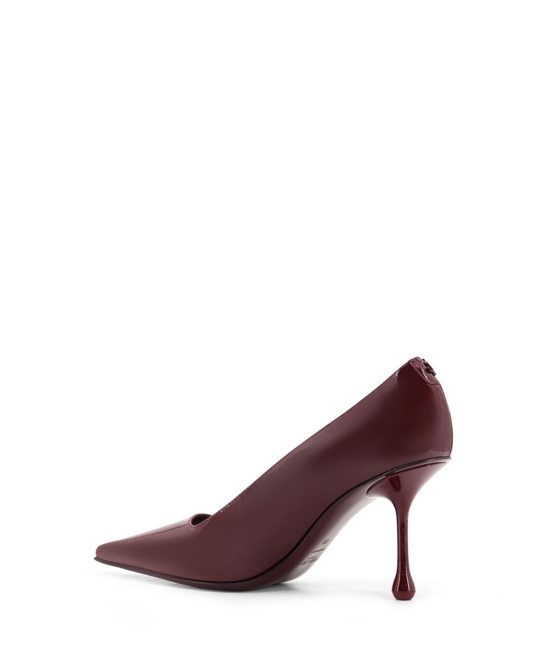 JIMMY CHOO Бордовые кожаные туфли, фото 3