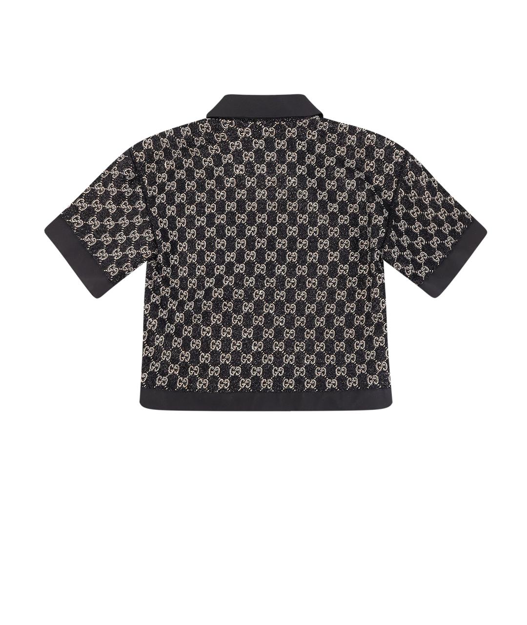GUCCI Черная вискозная футболка, фото 2
