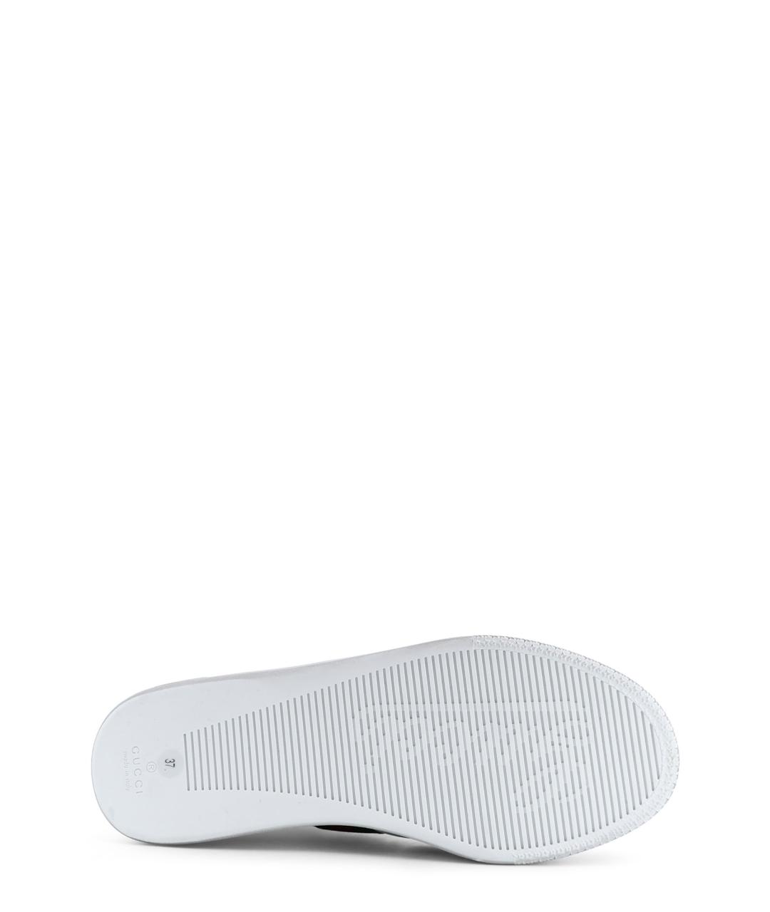 GUCCI Белые кожаные кеды, фото 4