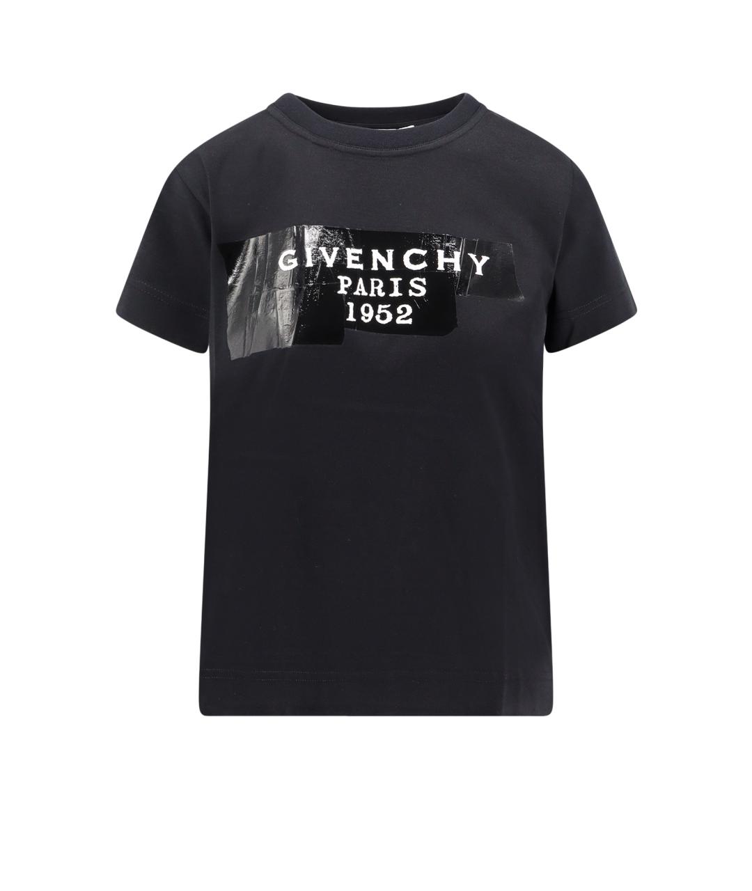 GIVENCHY Черная хлопковая футболка, фото 1