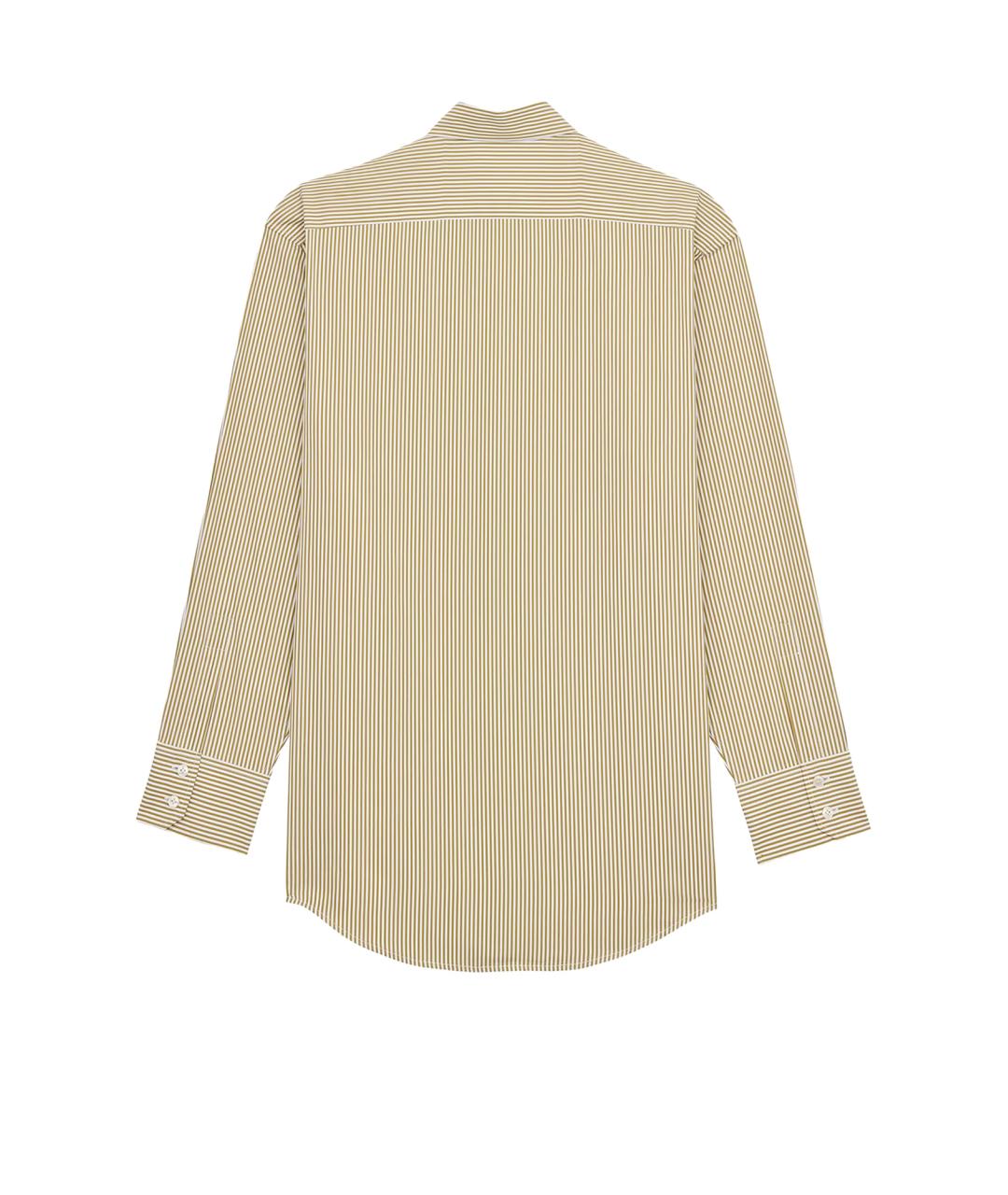 SAINT LAURENT Хаки хлопковая рубашка, фото 2