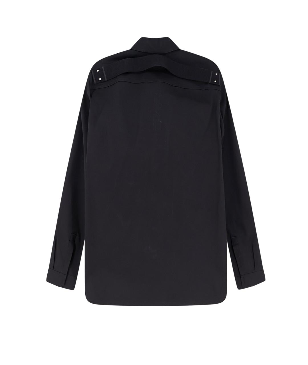 RICK OWENS Черная хлопковая кэжуал рубашка, фото 2
