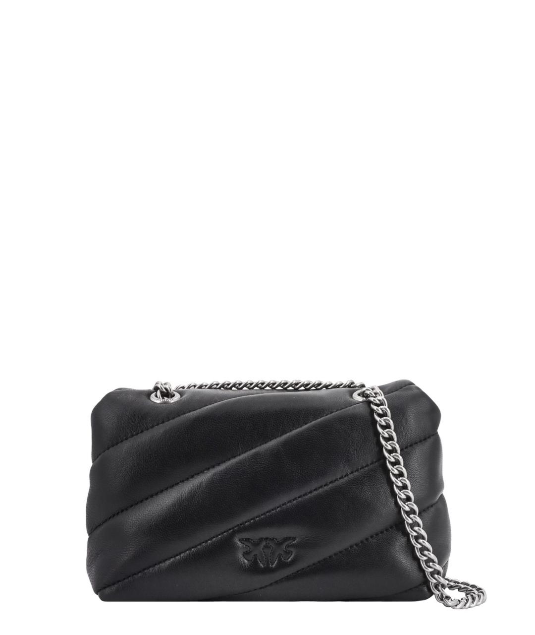 PINKO Черная кожаная сумка через плечо, фото 2