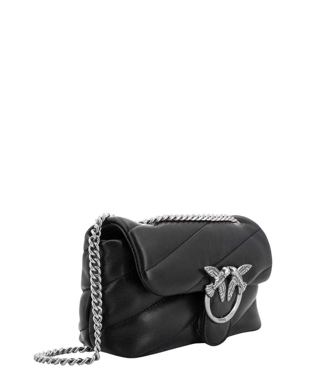 PINKO Черная кожаная сумка через плечо, фото 3