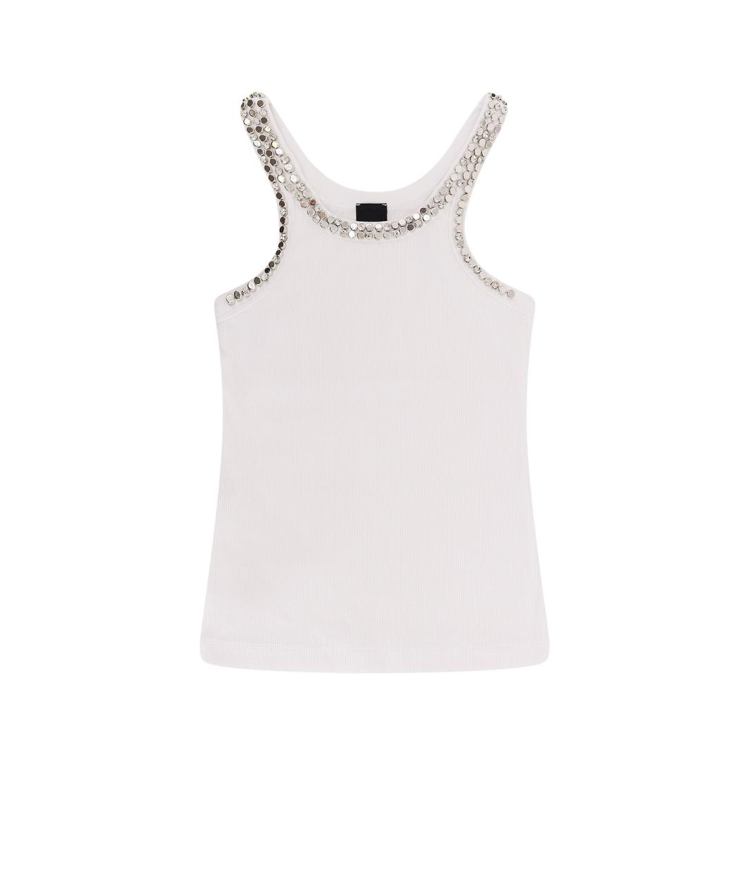 PINKO Белая хлопковая майка, фото 1