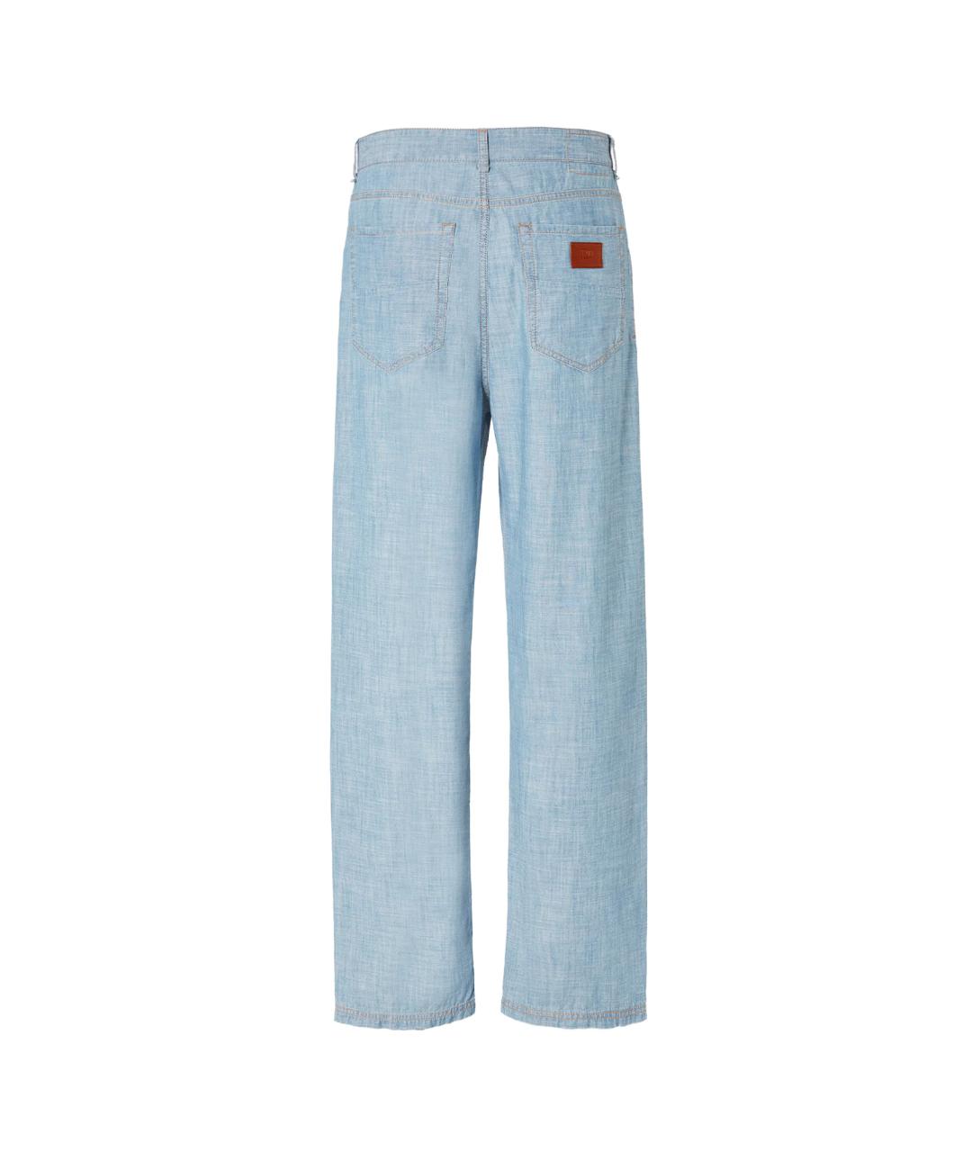 FENDI Синие прямые джинсы, фото 2