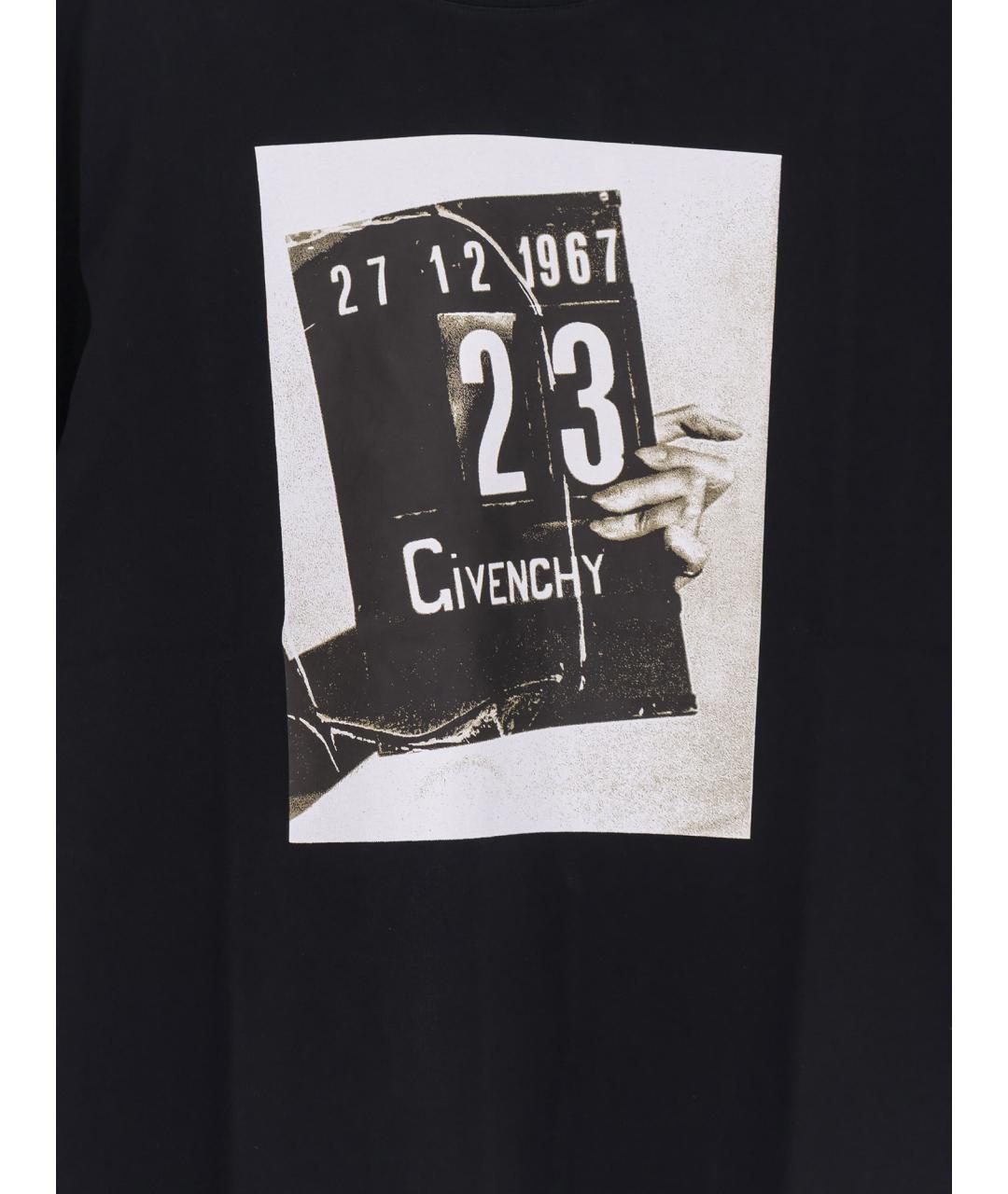 GIVENCHY Черная хлопковая футболка, фото 3