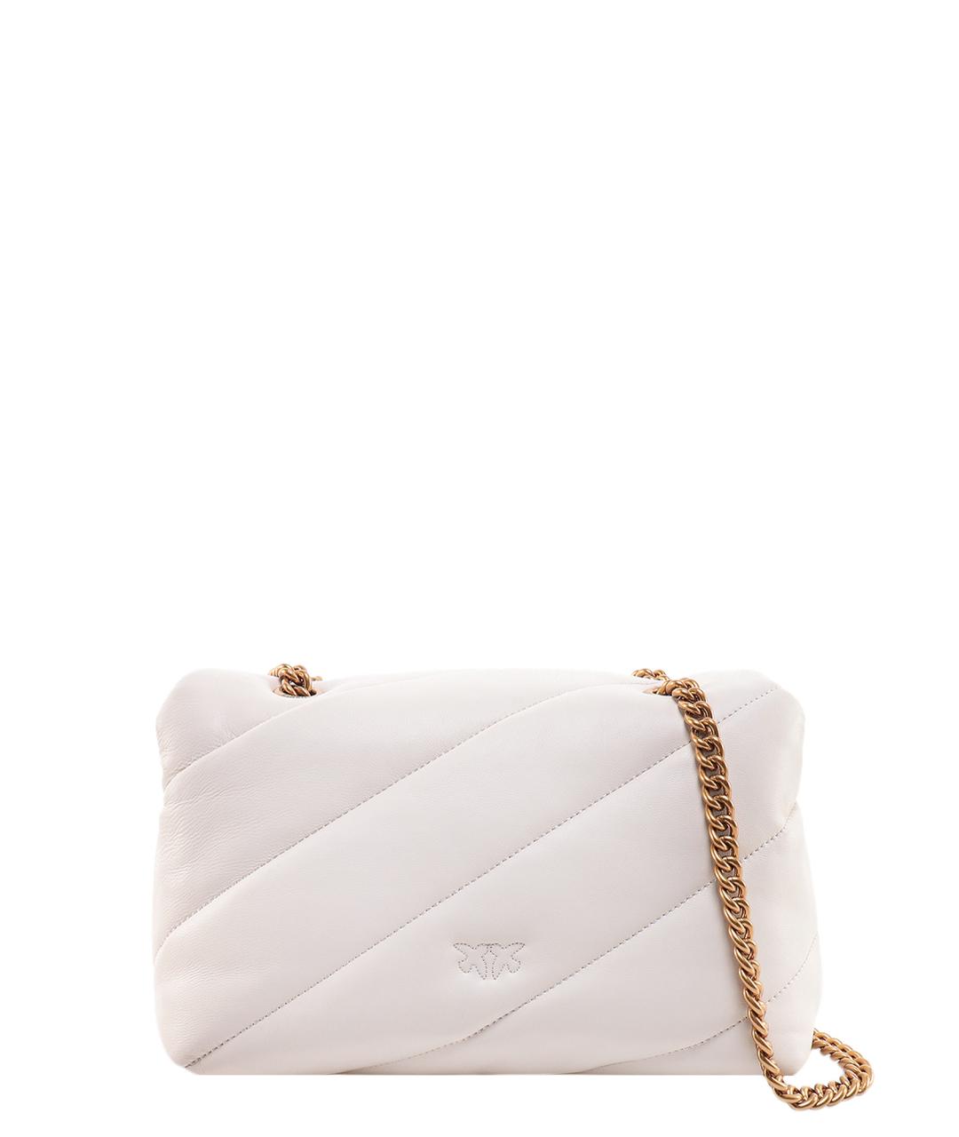 PINKO Белая кожаная сумка через плечо, фото 3