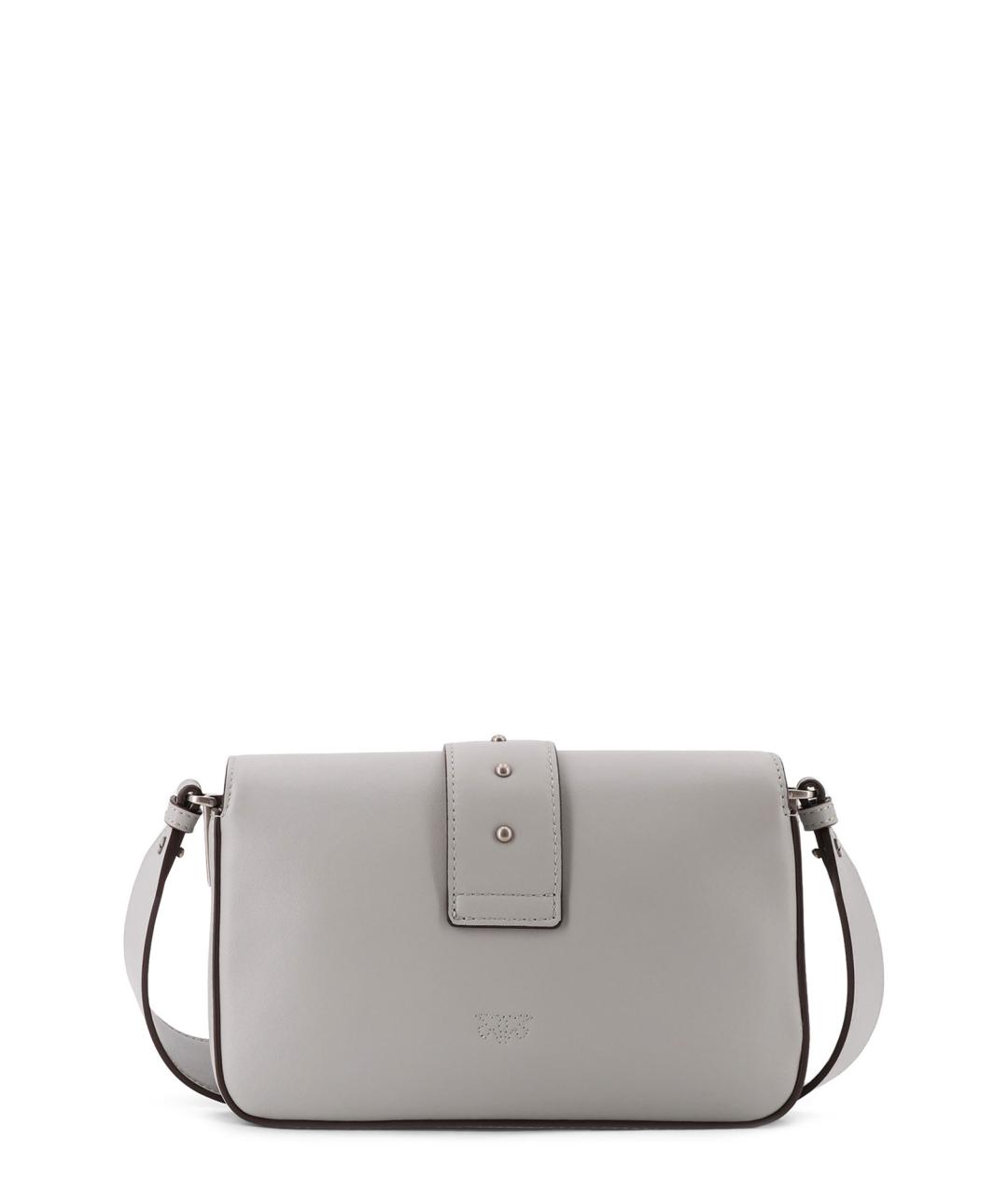 PINKO Серая кожаная сумка через плечо, фото 2
