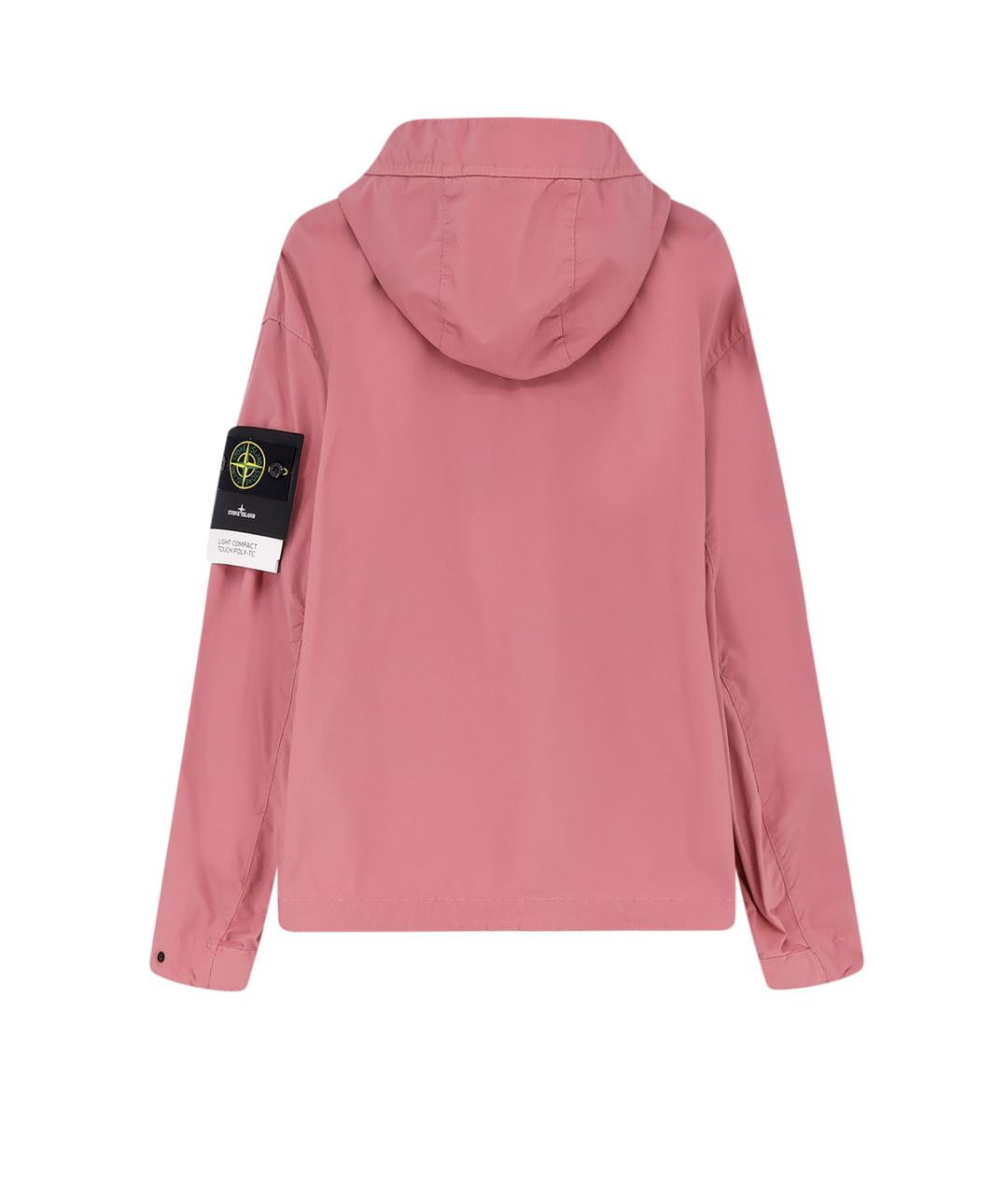 STONE ISLAND Розовая полиэстеровая куртка, фото 2