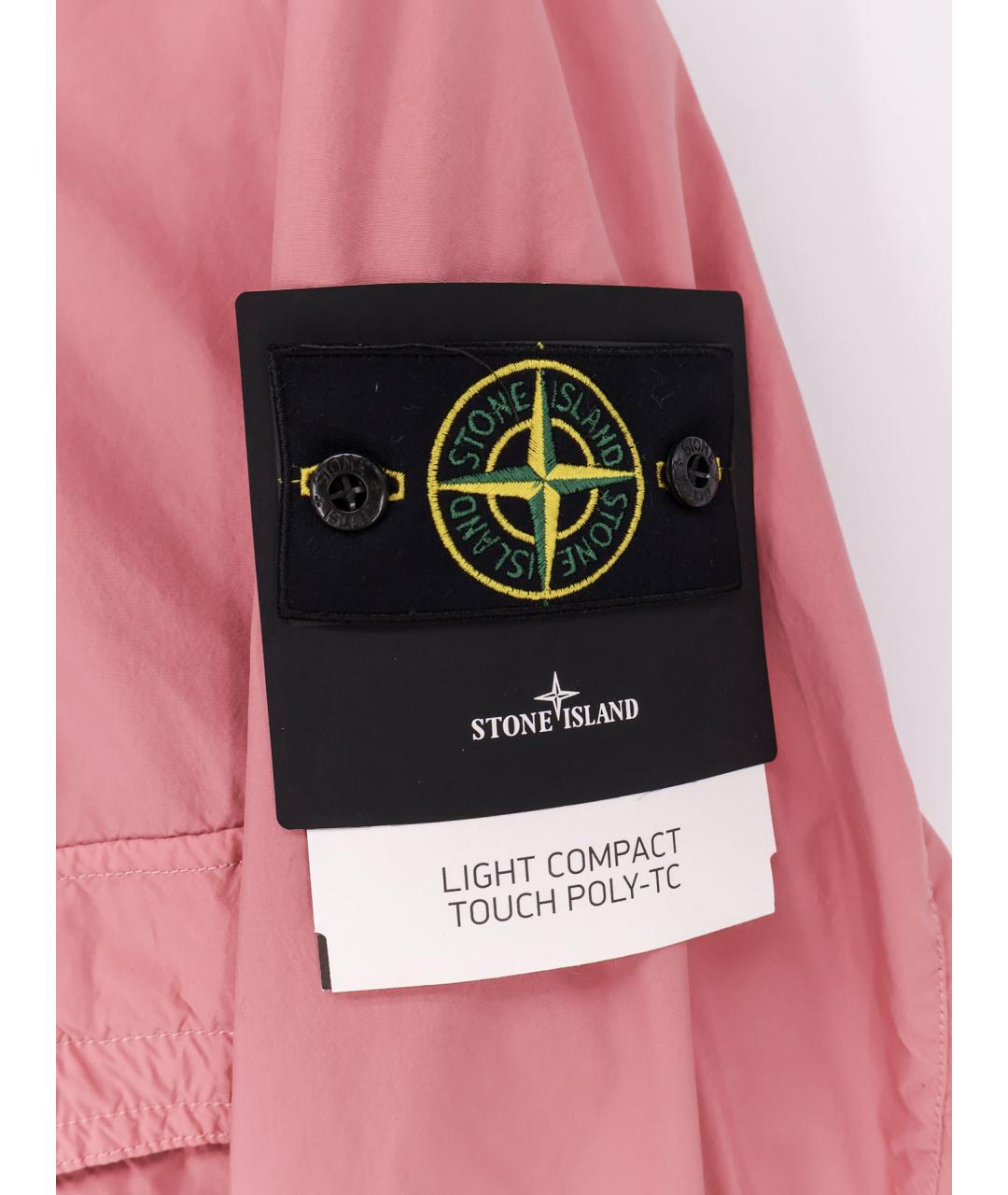 STONE ISLAND Розовая полиэстеровая куртка, фото 3