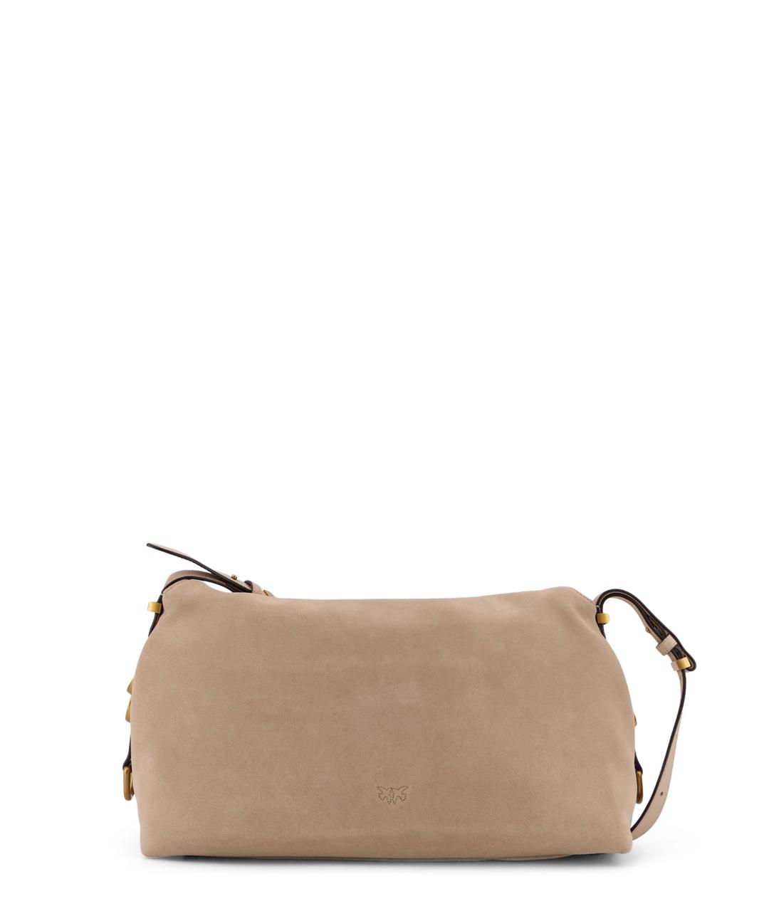 PINKO Бежевая замшевая сумка через плечо, фото 2
